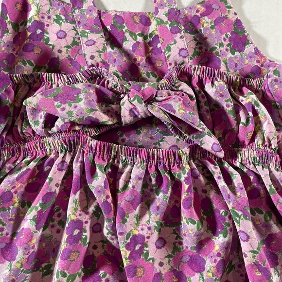 Social Standard by Sanctuary Girls' Size 6-6x Purple Pink Floral Tiered Sundress - Picture 5 of 5